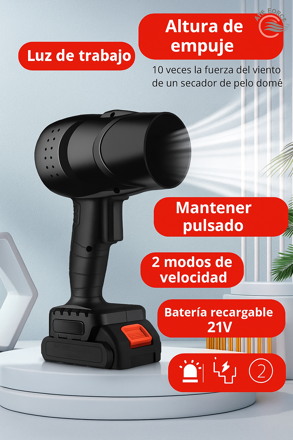 Soplador inalámbrico-Multifuncional (fácil manejo)